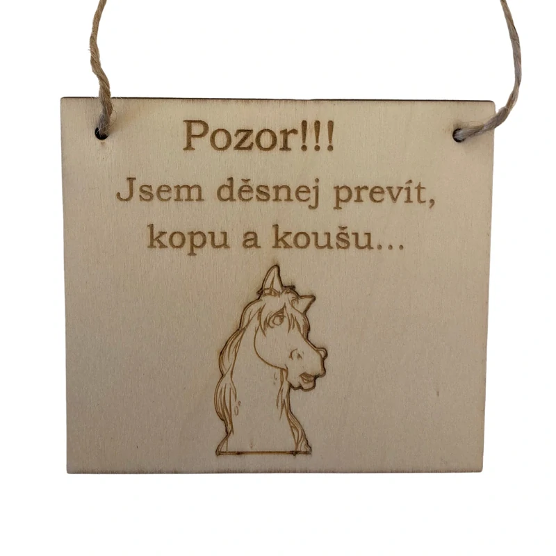 Cedulka - Děsnej prevít - kůň
