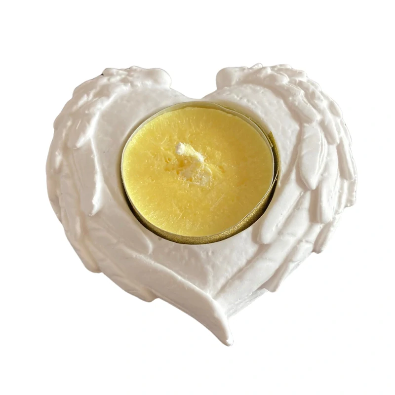 Svícen srdce s čajovou svíčkou