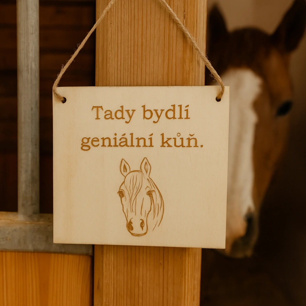 Cedulka - Geniální kůň- kůň