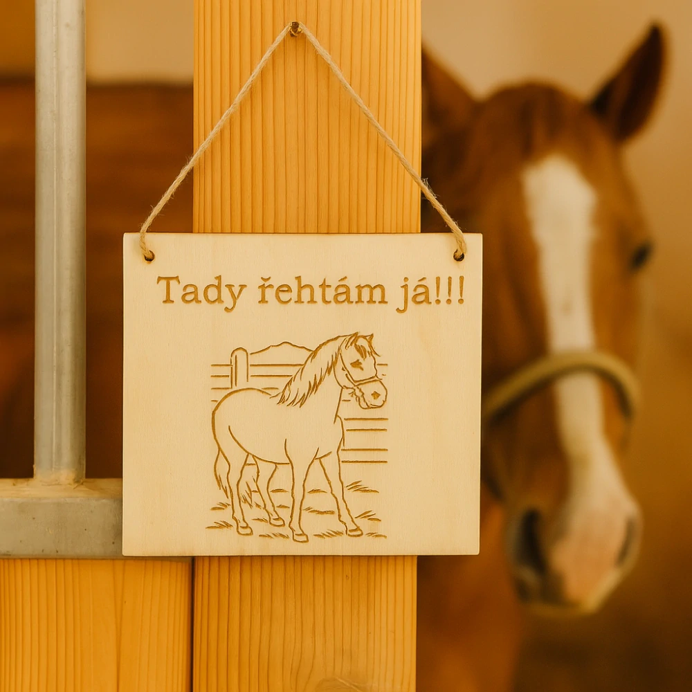 Cedulka - Tady řehtám já!!! - kůň
