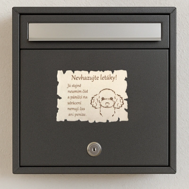 Cedulka na schránku boloňský psík