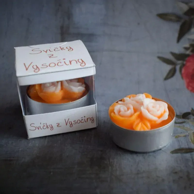 Čajová svíčka - tři růže