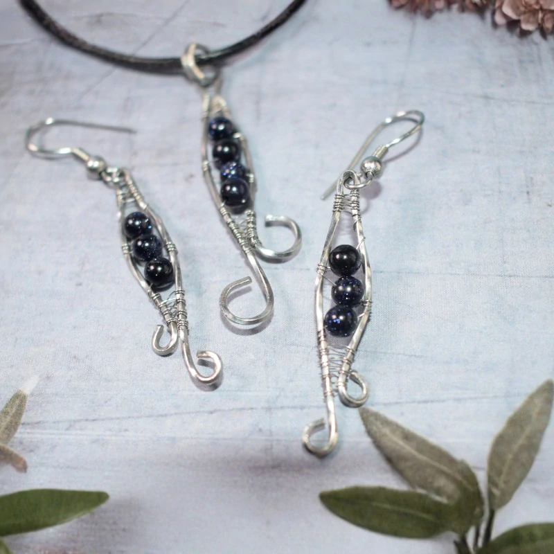 Sada avanturín - noční obloha 