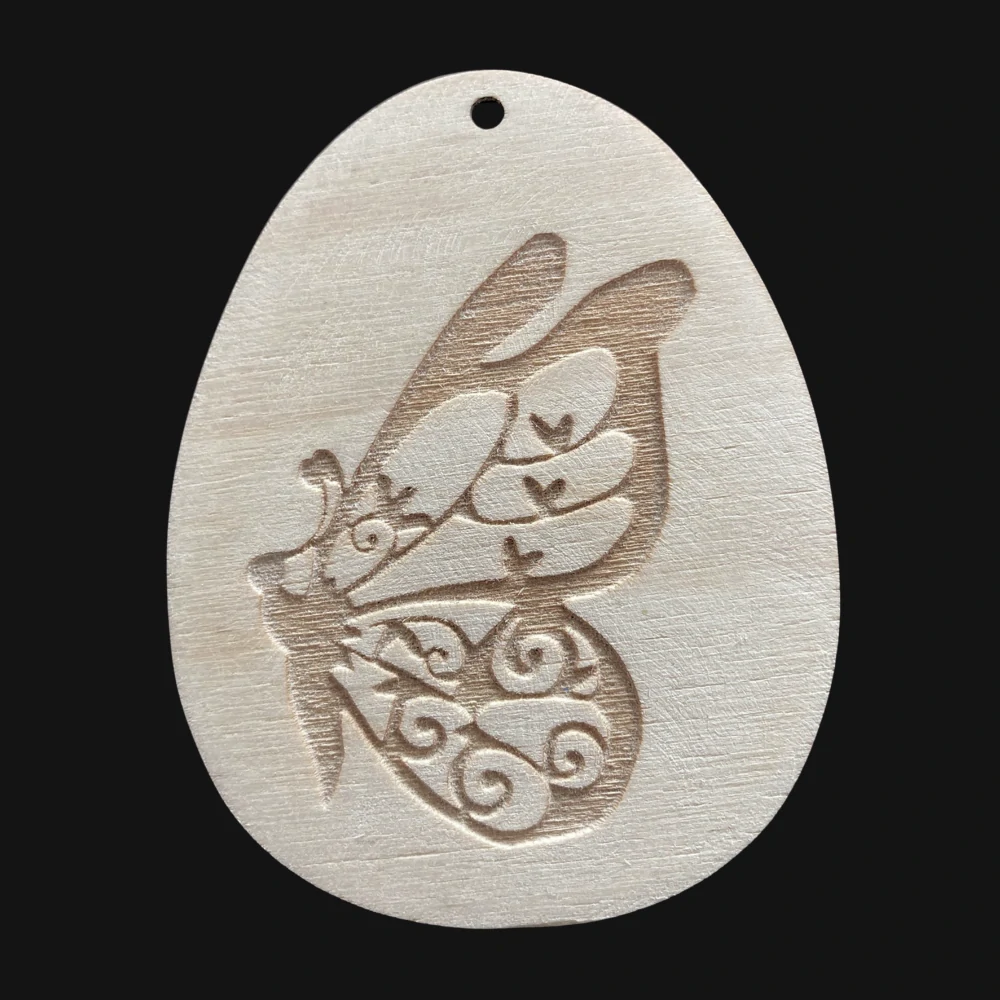 Dřevěná kraslice - gravírování