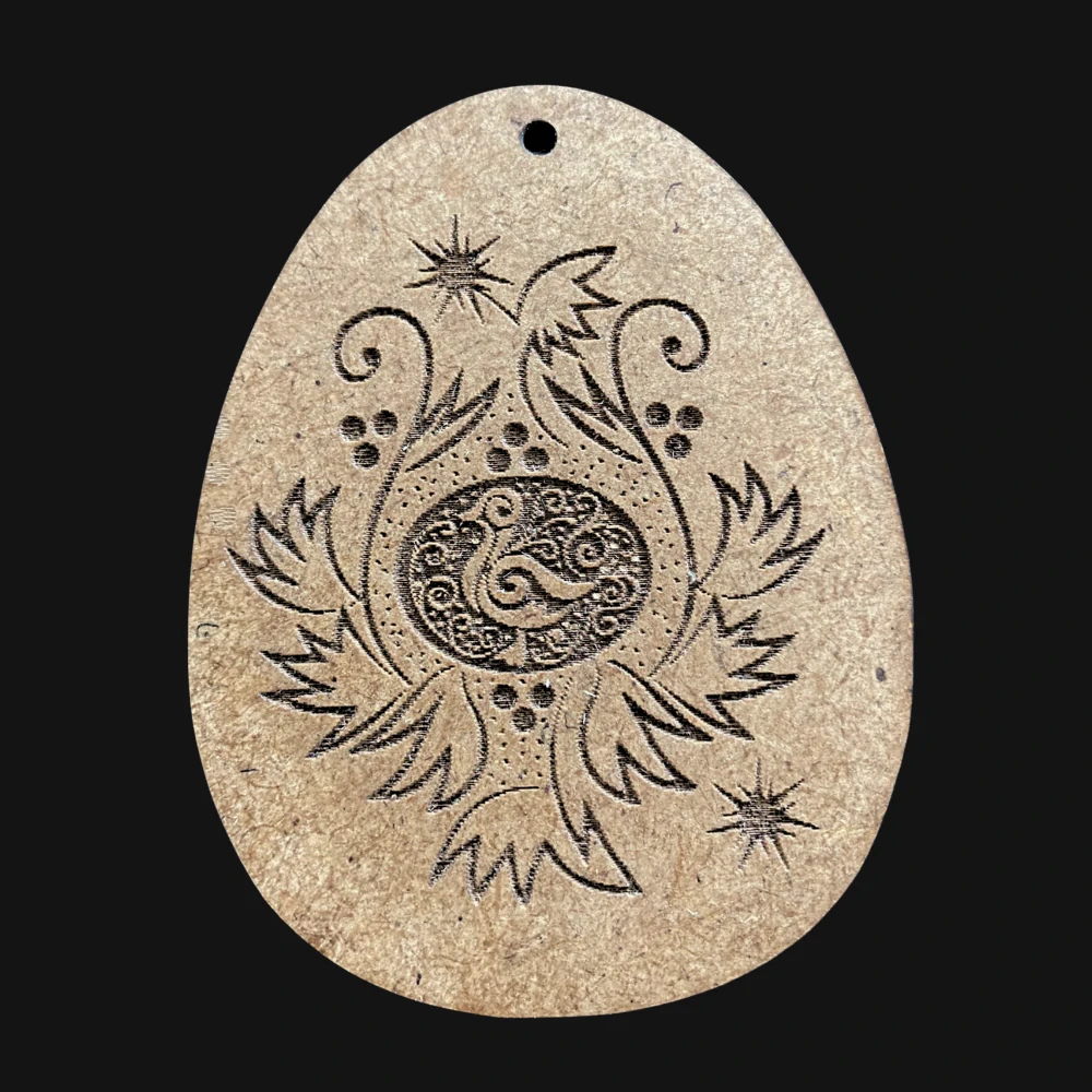 Dřevěná kraslice - výřez