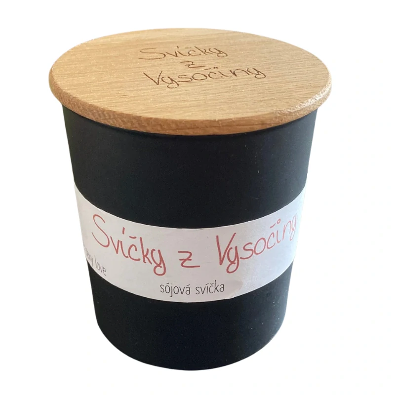 Limitovaná edice - sójová svíčka s dřevěným knotem, vůně Sexy love