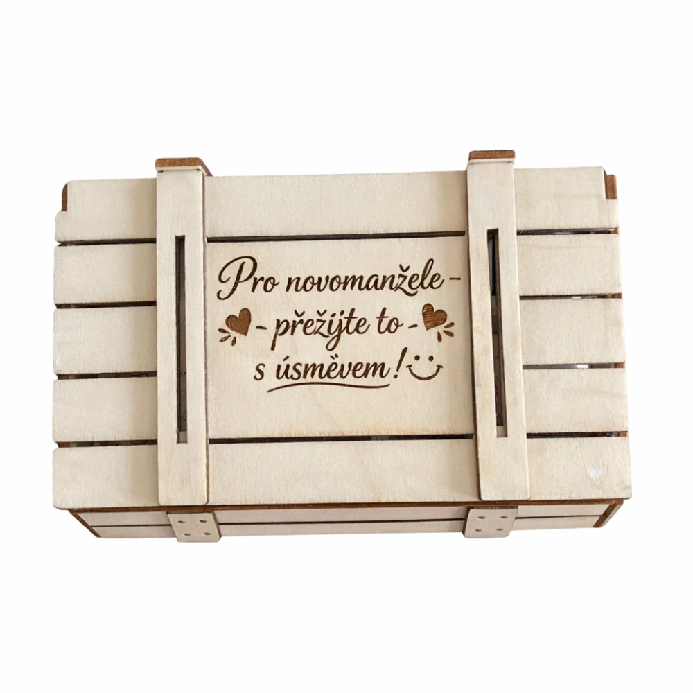 Dřevěná dárková krabička nízká
