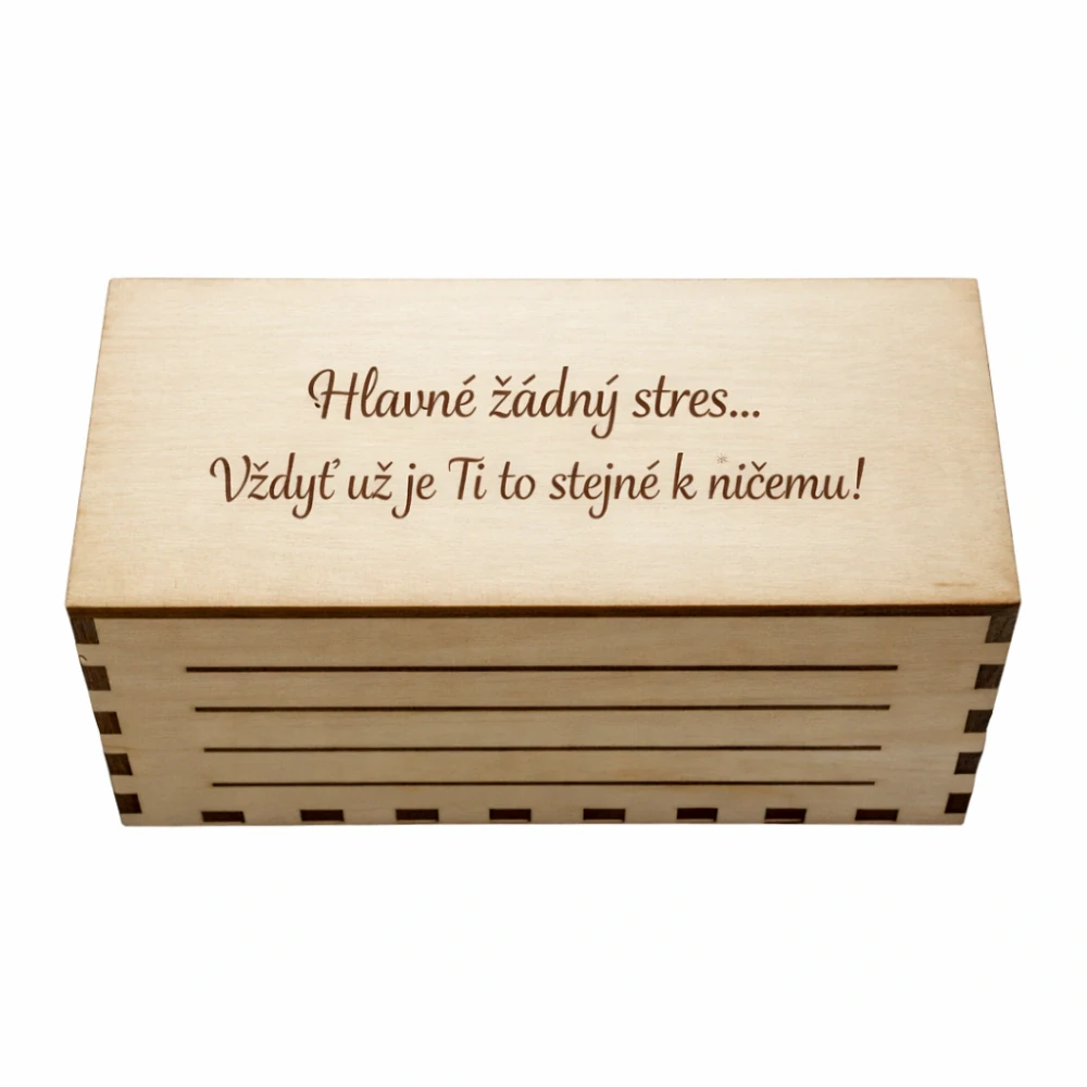 Dřevěná dárková krabička vysoká