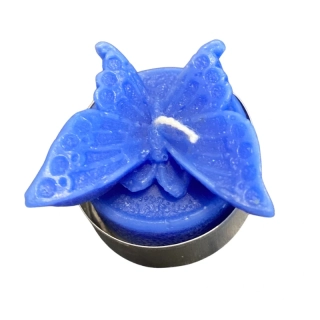 Čajová svíčka - motýl - modrý