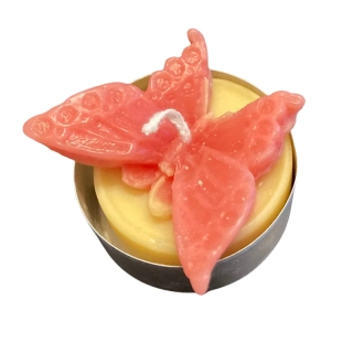 Čajová svíčka - motýl - červenožlutý