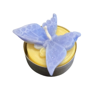 Čajová svíčka - motýl - modrožlutý