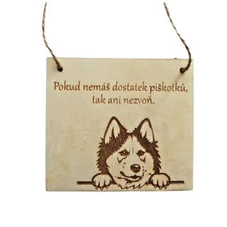 Cedulka - Piškotky - husky