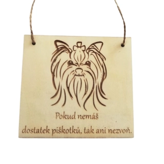 Cedulka - Piškotky - jorkšír Cloe