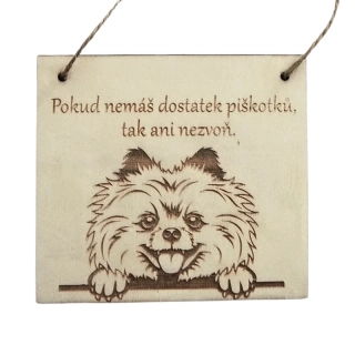 Cedulka - Piškotky - pomeranian