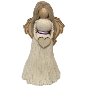 Macramé andělka Fialenka