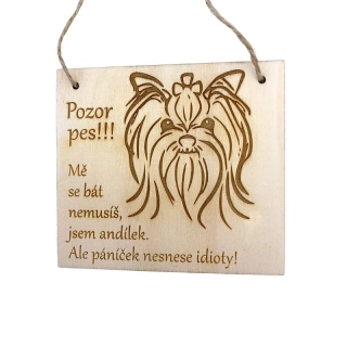 Cedulka - Jsem andílek - jorkšír Cloe