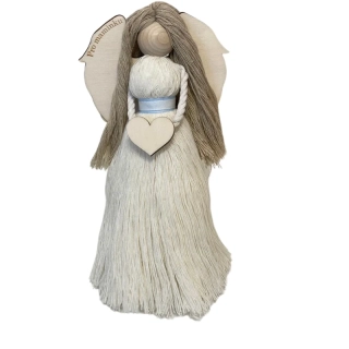 Macramé andělka Sněžinka