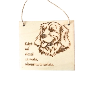 Cedulka Když mi vlezeš za vrata – labrador