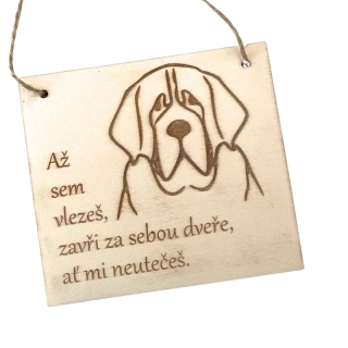 Cedulka - Zavři dveře - bernardýn