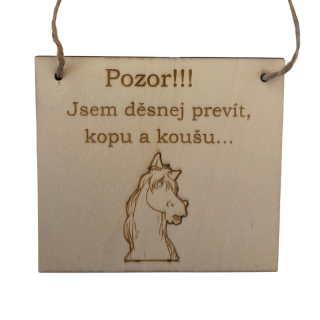 Cedulka - Děsnej prevít - kůň