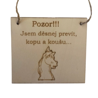 Cedulka - Děsnej prevít - kůň