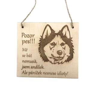 Cedulka - Jsem andílek - husky