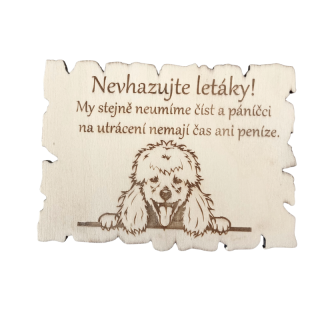 Cedulka na schránku pudl