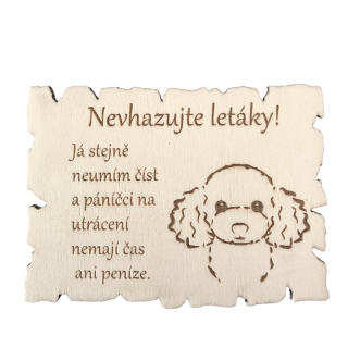 Cedulka na schránku boloňský psík