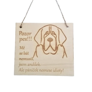 Cedulka - Jsem andílek - bernardýn