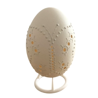 Husí kraslice - bílý motýl