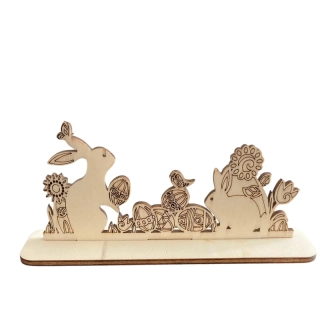 Zajíčci s kraslicemi k vybarvení