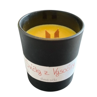 Limitovaná edice - olivová svíčka s dřevěným knotem, vůně Wedding day