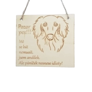 Cedulka Jsem andílek – chrt