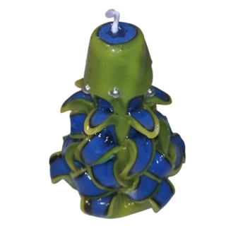 Řezaná svíčka malá s perličkami