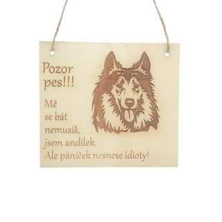 Cedulka Jsem andílek – kolie