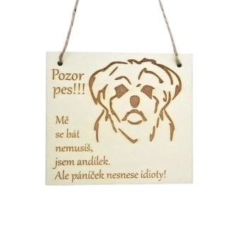 Cedulka Jsem andílek – maltézský psík