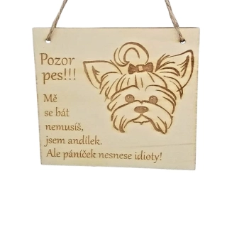 Cedulka - Jsem andílek - jorkšír Nelly