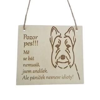 Cedulka Jsem andílek – setr