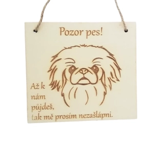 Cedulka - Nezašlápni - pekinský palácový psík